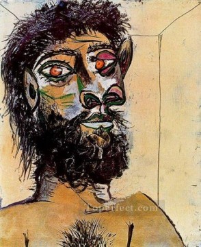 Tete d homme barbu 1956 cubista Pinturas al óleo